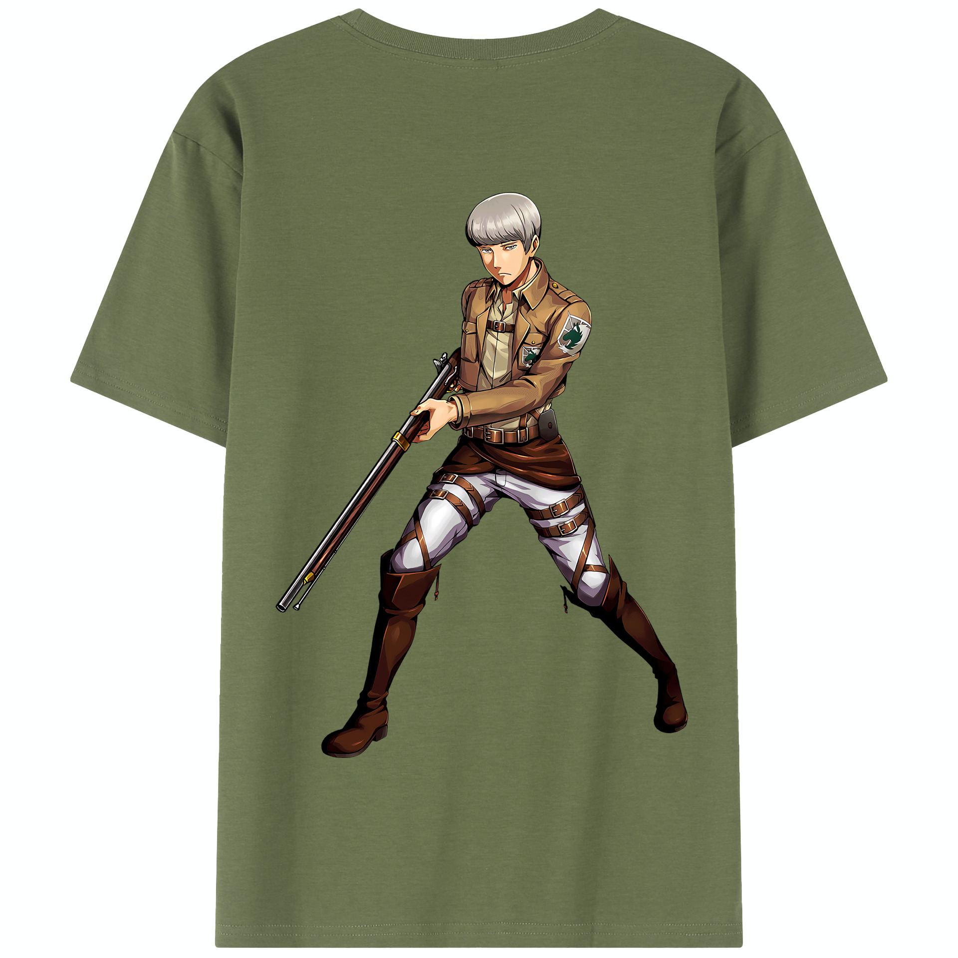 （画像用） 進撃の巨人 Attack on Titan 綿100％半袖Tシャツ（背面プリント）